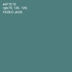 #4F7E7E - Faded Jade Color Image